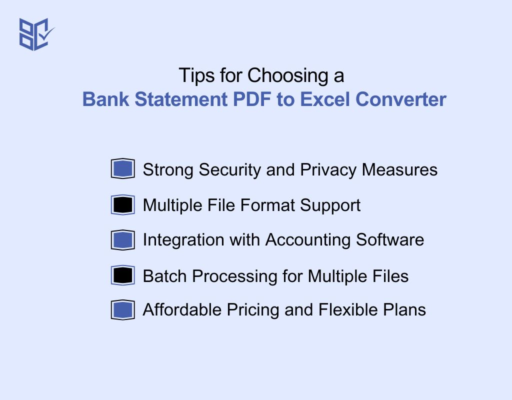 Tips for Choosing a Bank Statement PDF to Excel Converter